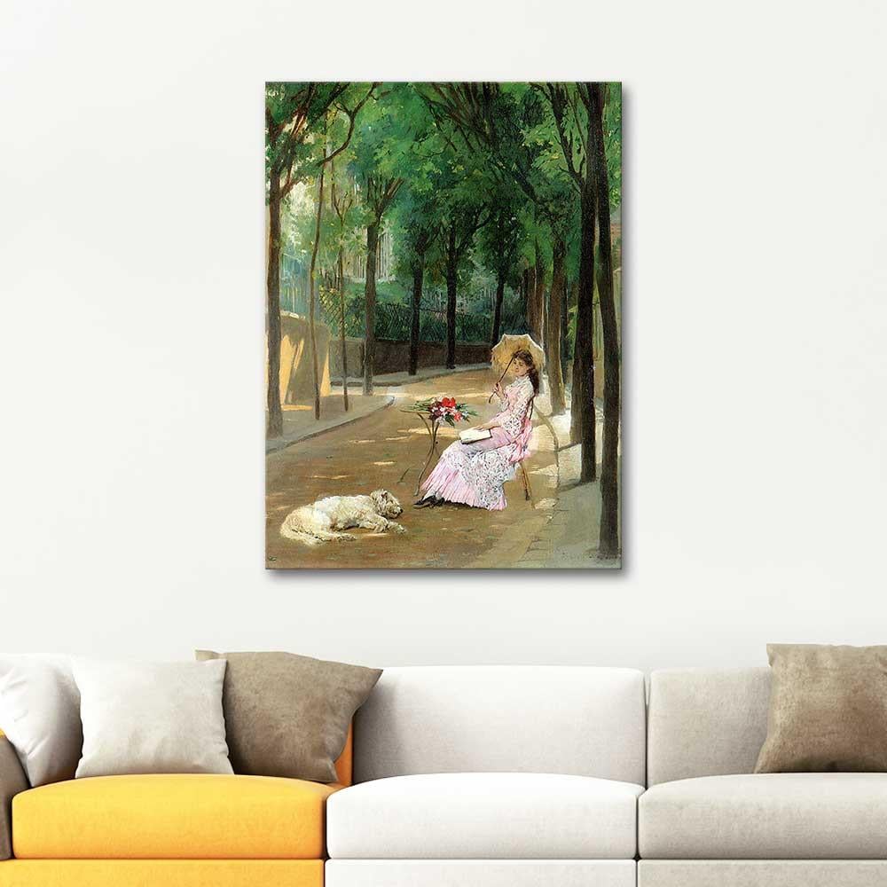 Gustave Leonard de Jonghe A Lazy Afternoon Art Print