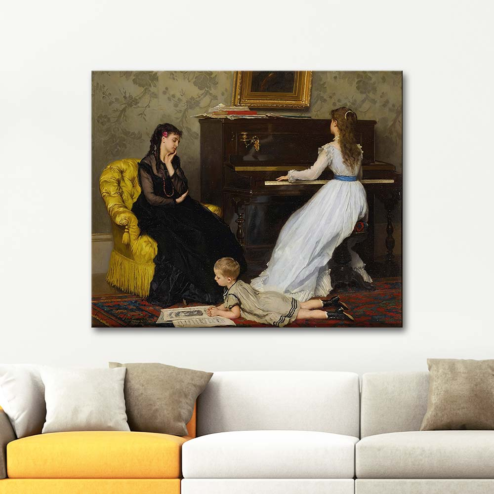 Gustave Leonard de Jonghe Practicing Art Print