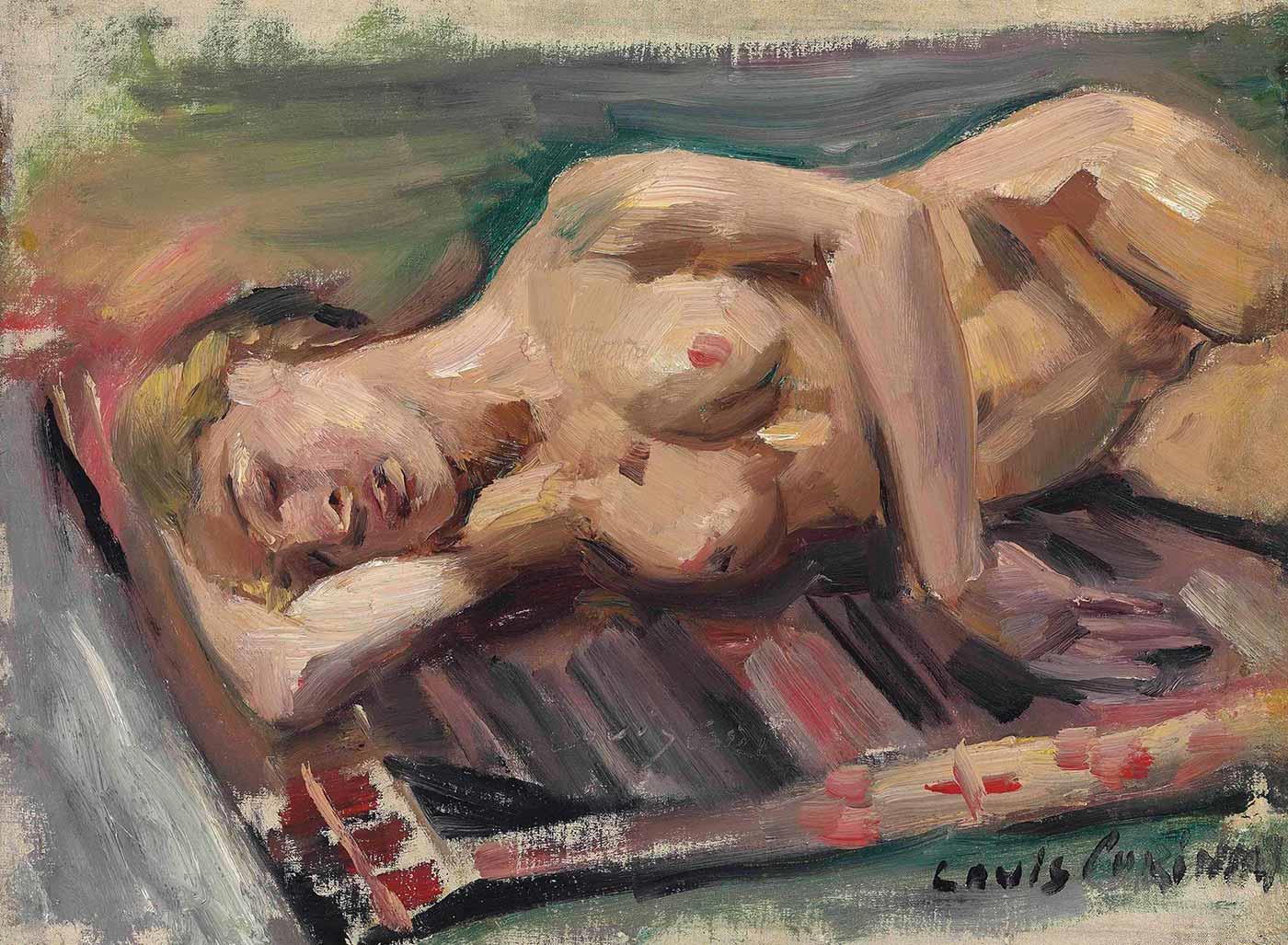 Lovis Corinth Yarım Nü Pozu Kanvas Tablo