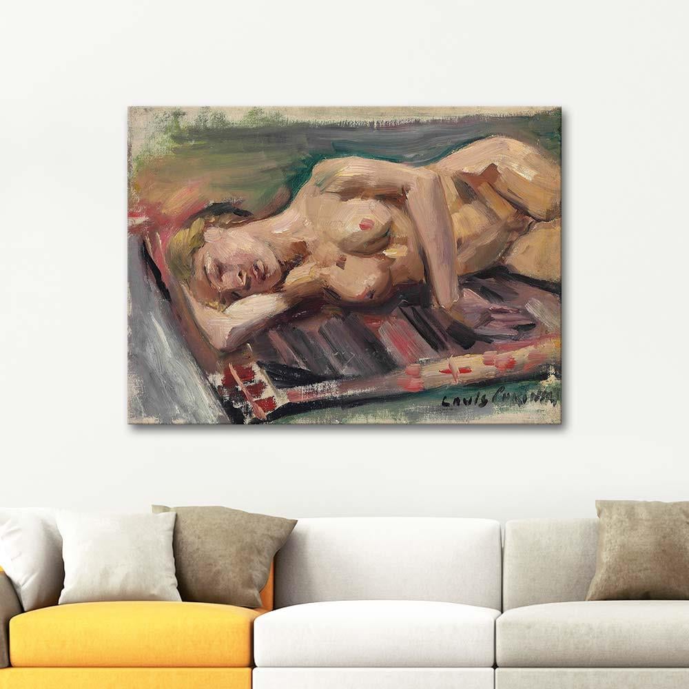 Lovis Corinth Yarım Nü Pozu Kanvas Tablo