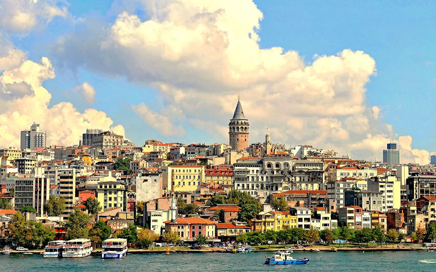 Haliçten Galata Kulesi Kanvas Tablo