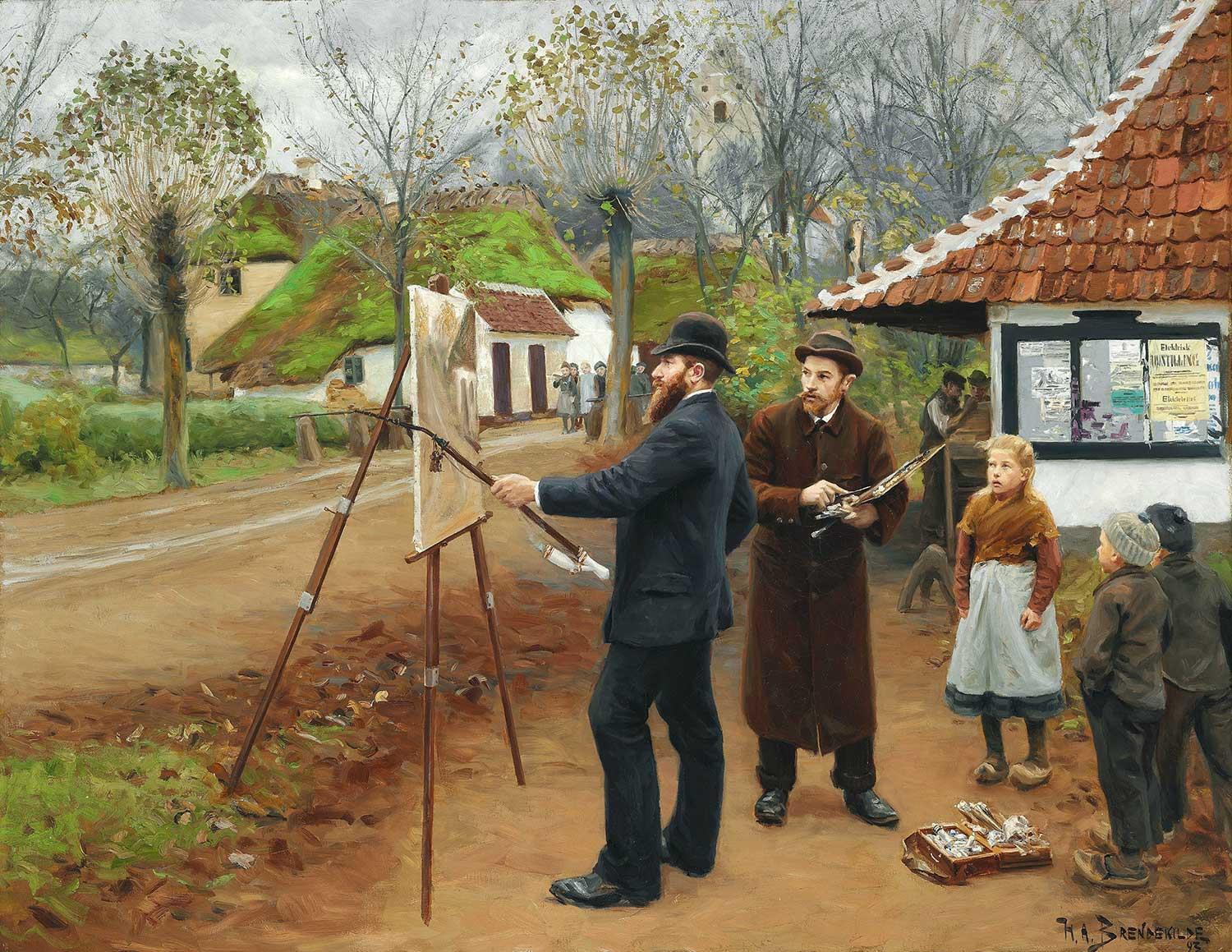 Ring Painting Near Aasum Smithy by Hans Andersen Brendekilde