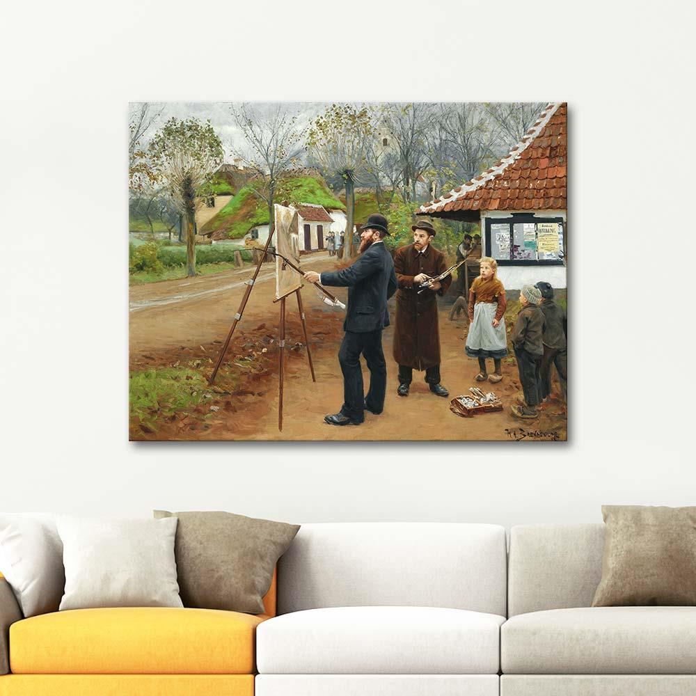 Hans Andersen Brendekilde Ring Painting Near Aasum Smithy Art Print