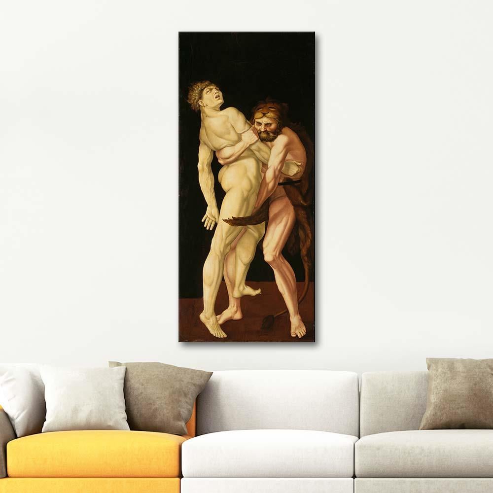 Hans Baldung Grien Herkül ve Antaeus Kanvas Tablo