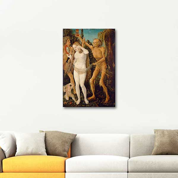 Hans Baldung Grien Ölüm ve Kadın Kanvas Tablo