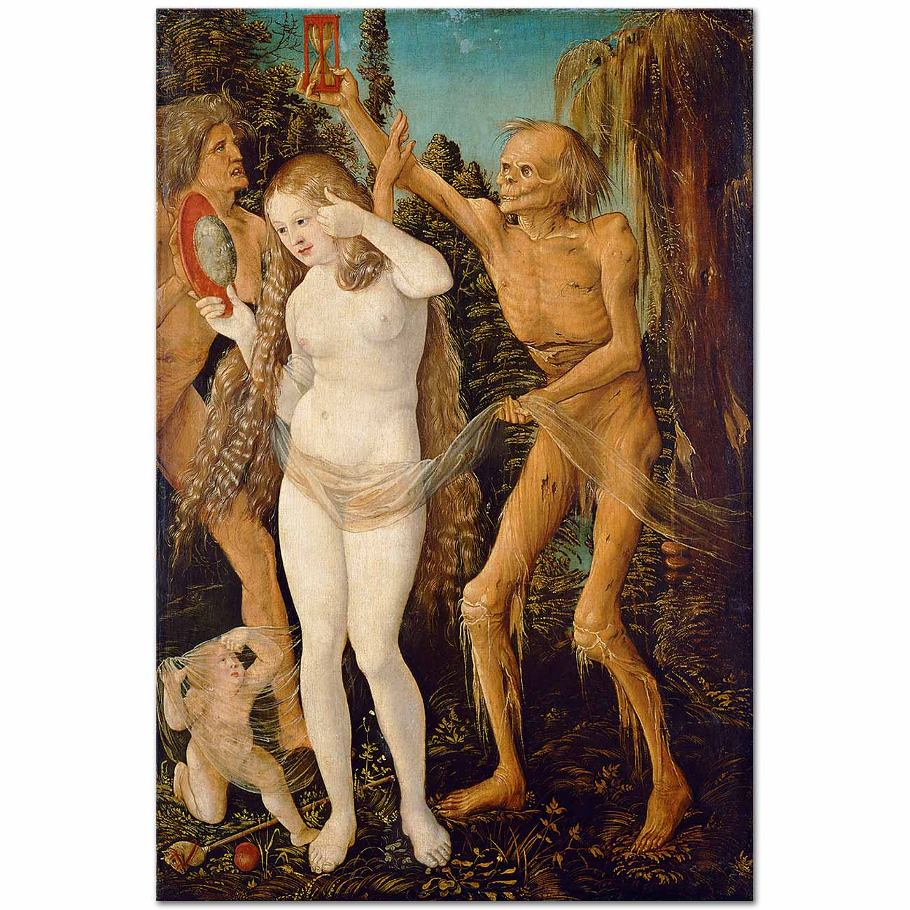 Hans Baldung Grien Ölüm ve Kadın Kanvas Tablo