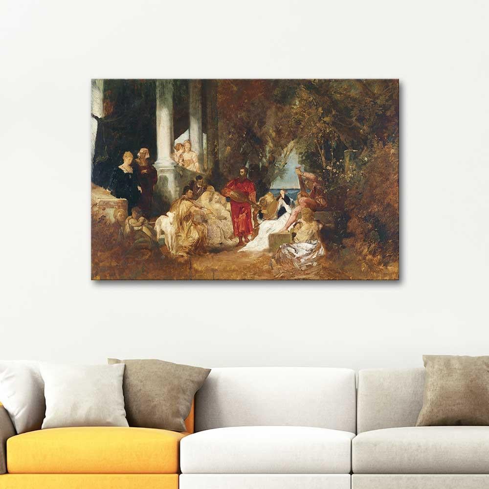 Hans Makart Müzik Sohbeti Kanvas Tablo