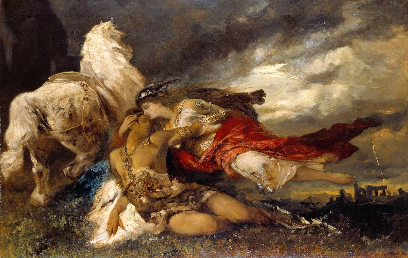 Valkyrie And A Dying Hero by Hans Makart