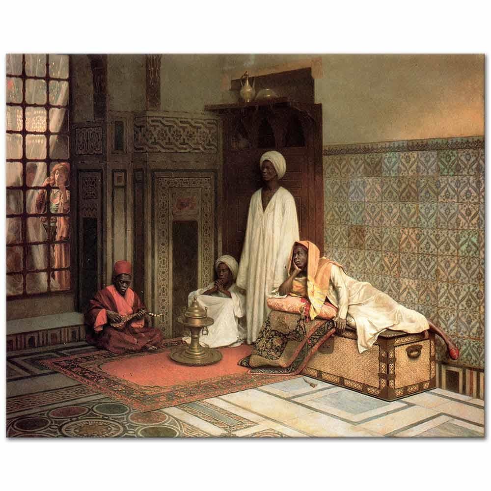 Ludwig Deutsch Harem Bekçileri Kanvas Tablo