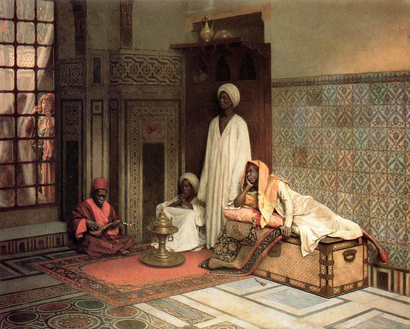 Ludwig Deutsch Harem Bekçileri Kanvas Tablo