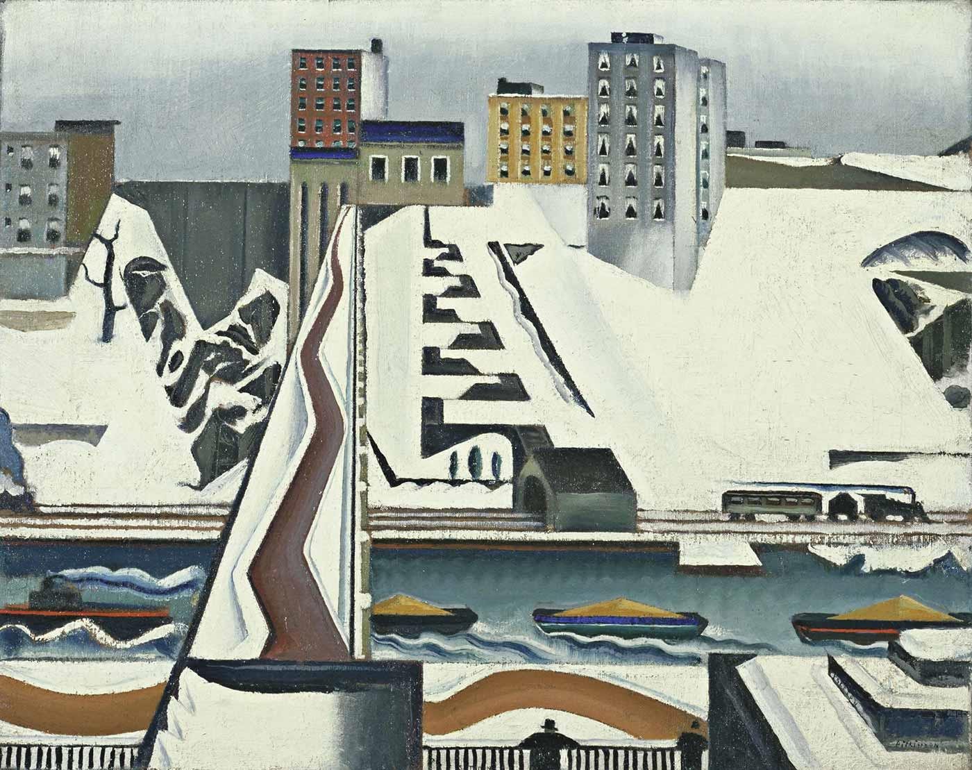 Harlem River by William Preston Dickinson