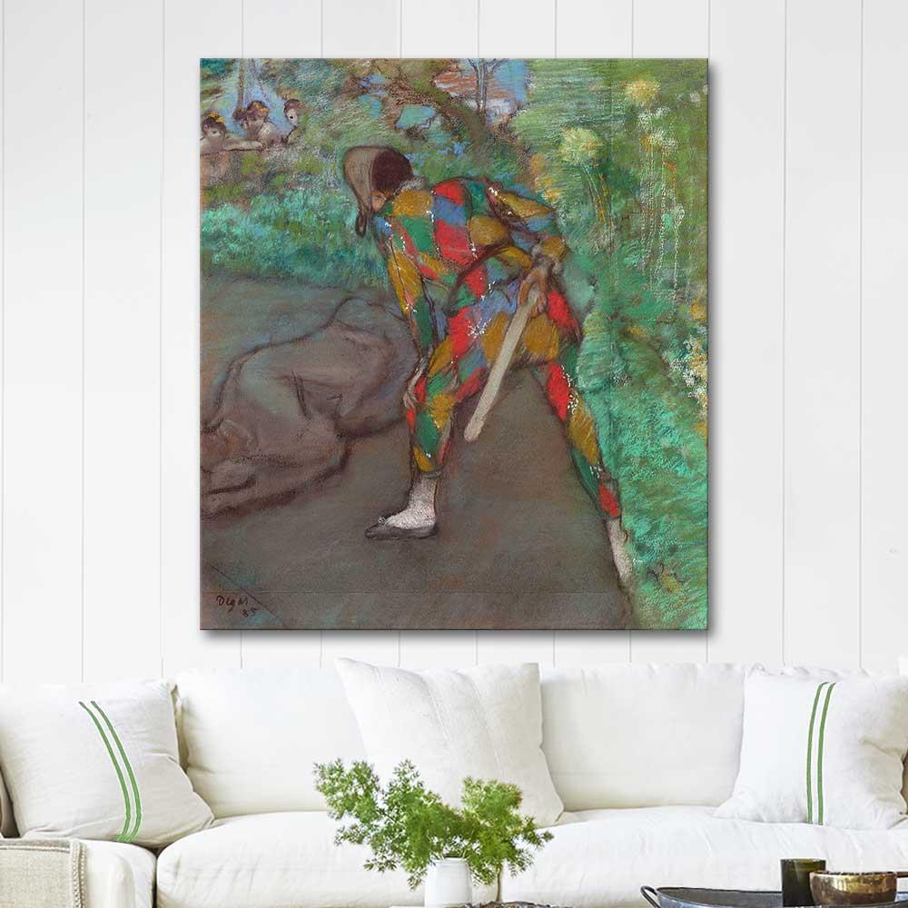 Edgar Degas Palyaço Kanvas Tablo