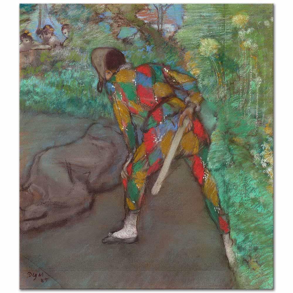 Edgar Degas Palyaço Kanvas Tablo