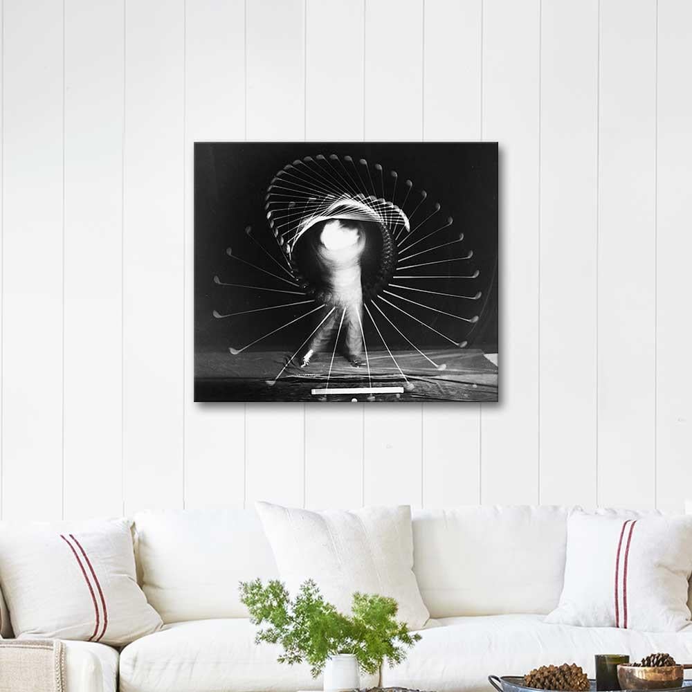 Harold Eugene Edgerton Boby Jones Golf Sopası ile Kanvas Tablo