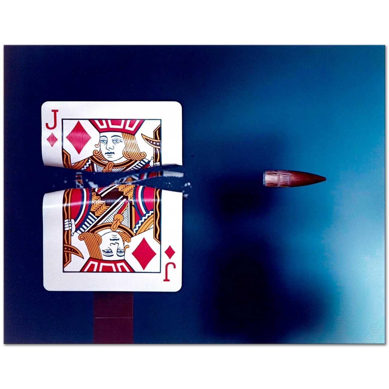 Harold Eugene Edgerton Bullet Cutting the Card Quickly Art Print