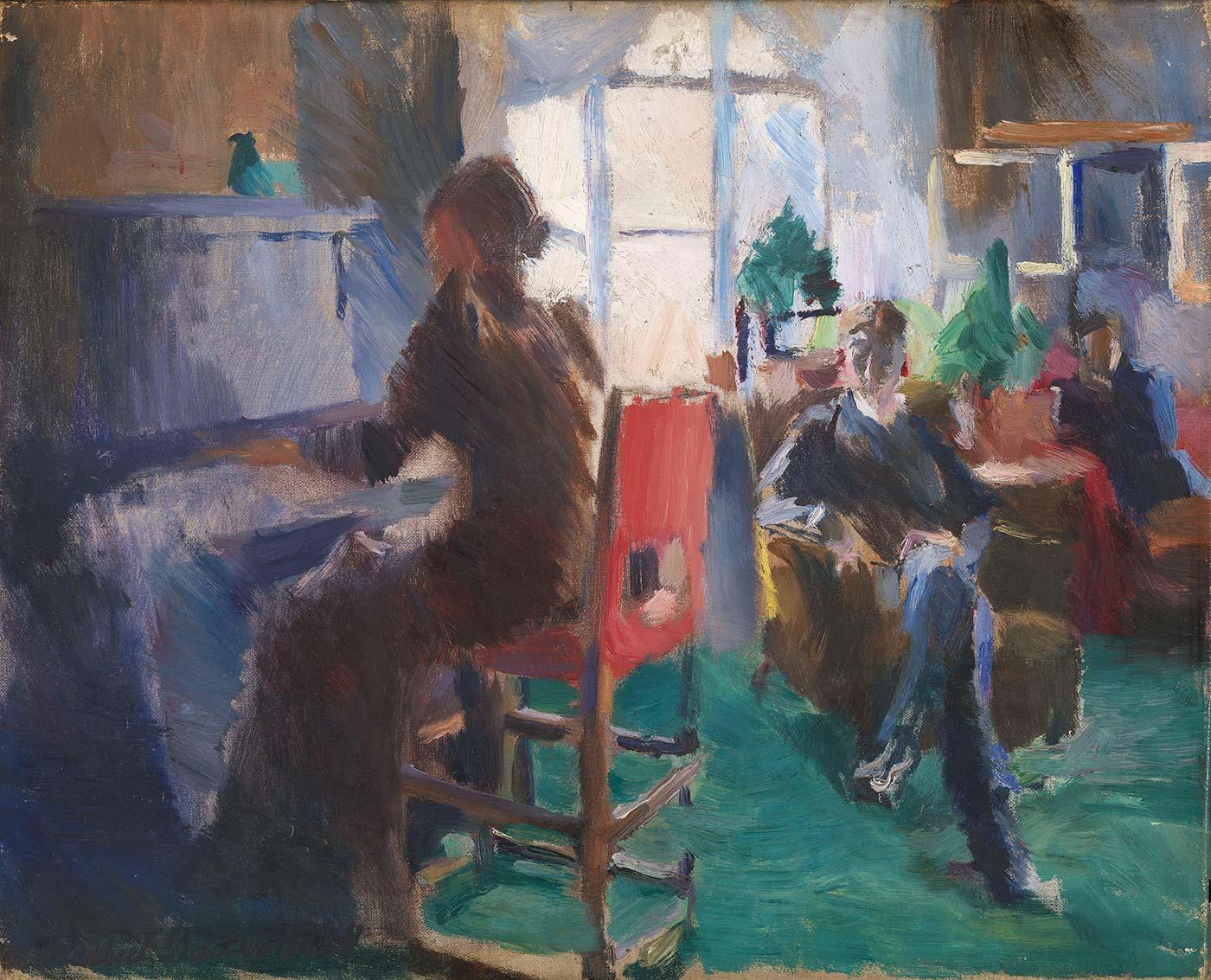 Harriet Backer Piyano Başında Kanvas Tablo