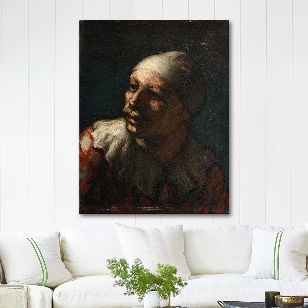 Honore Daumier Pasquin'in Portresi Kanvas Tablo