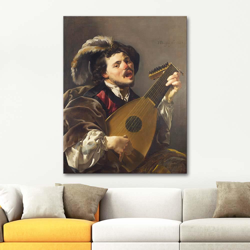 Hendrick ter Brugghen Şarkıcı Kanvas Tablo