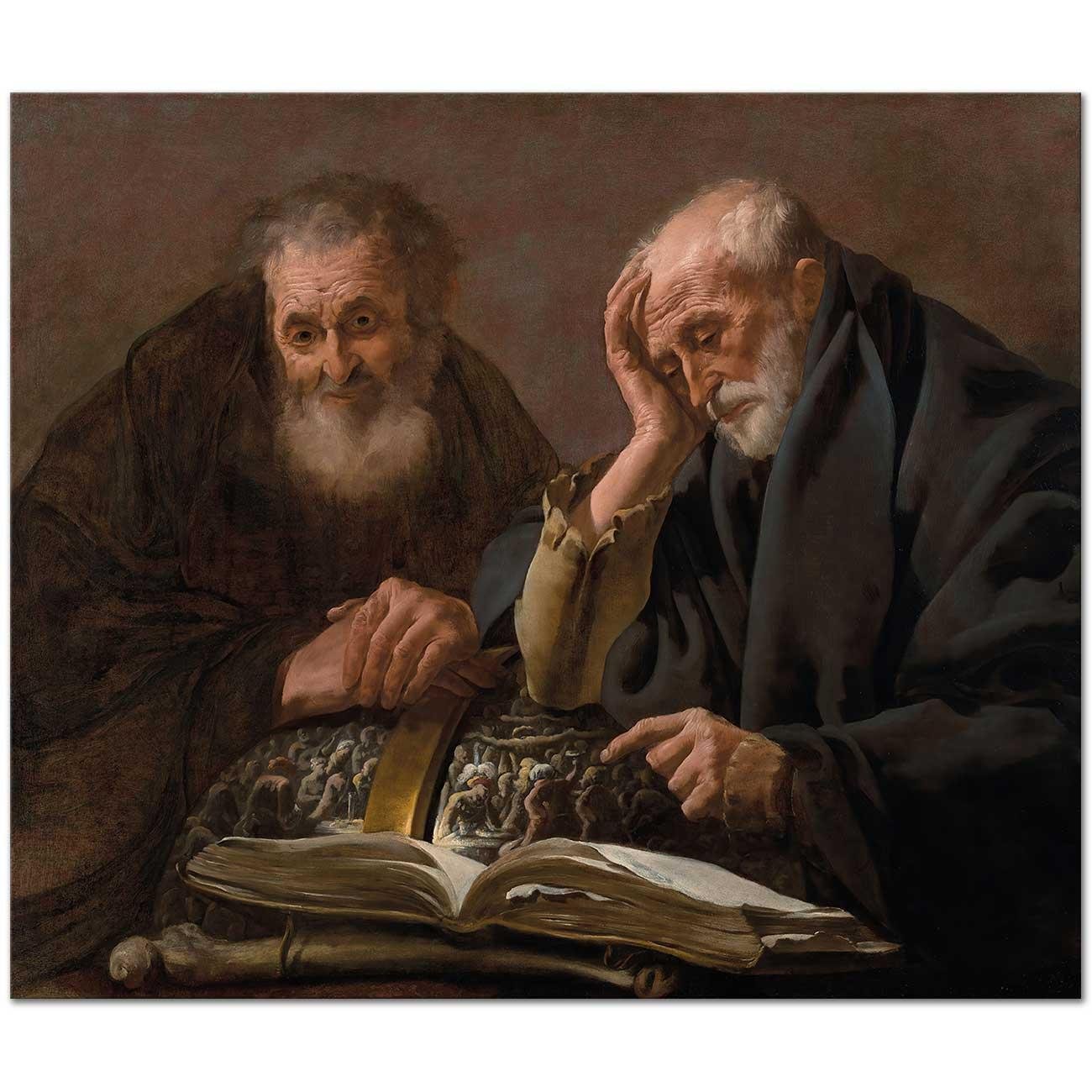 Hendrick ter Brugghen Democritus and Heraclitus Art Print