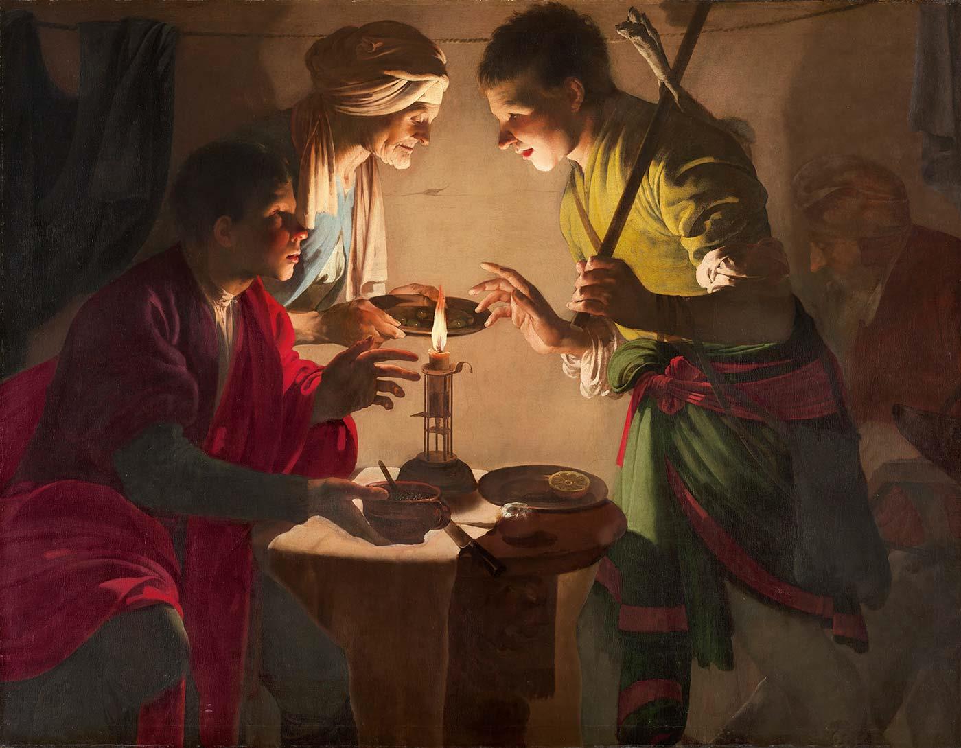 Hendrick ter Brugghen Esau Selling His Birthright Art Print