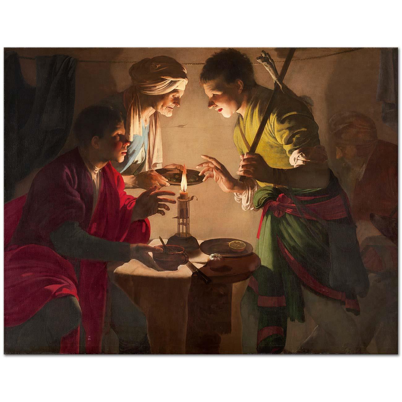Hendrick ter Brugghen Esau Selling His Birthright Art Print