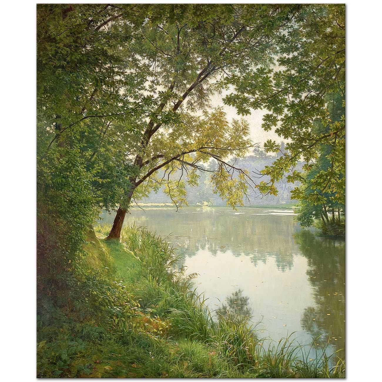 Henri Biva Su Kıyısı Kanvas Tablo
