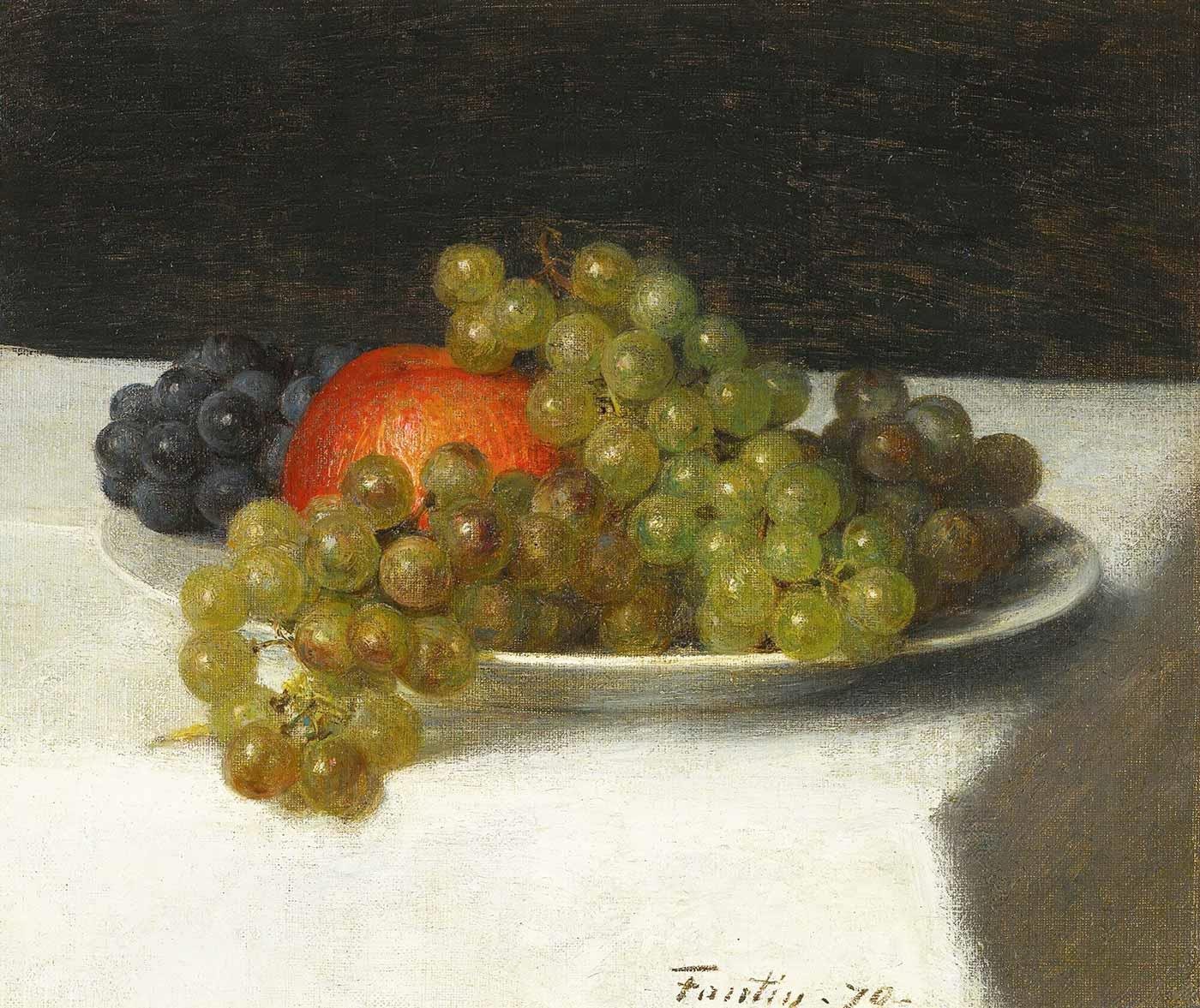 Apple And Grapes by Henri Fantin Latour