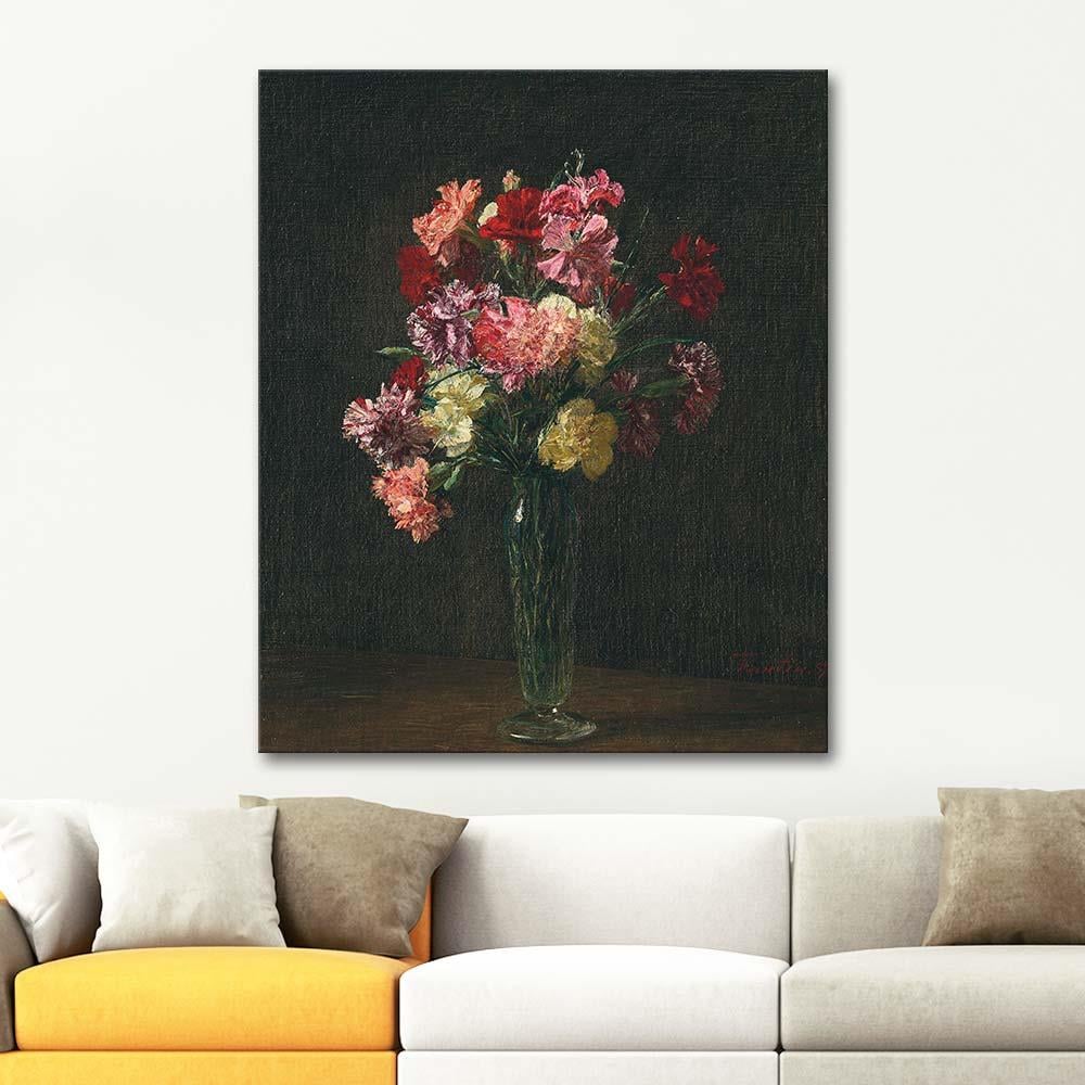 Henri Fantin Latour Karanfiller Kanvas Tablo