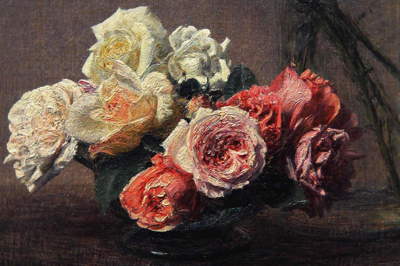 Pink and White Roses by Henri Fantin Latour