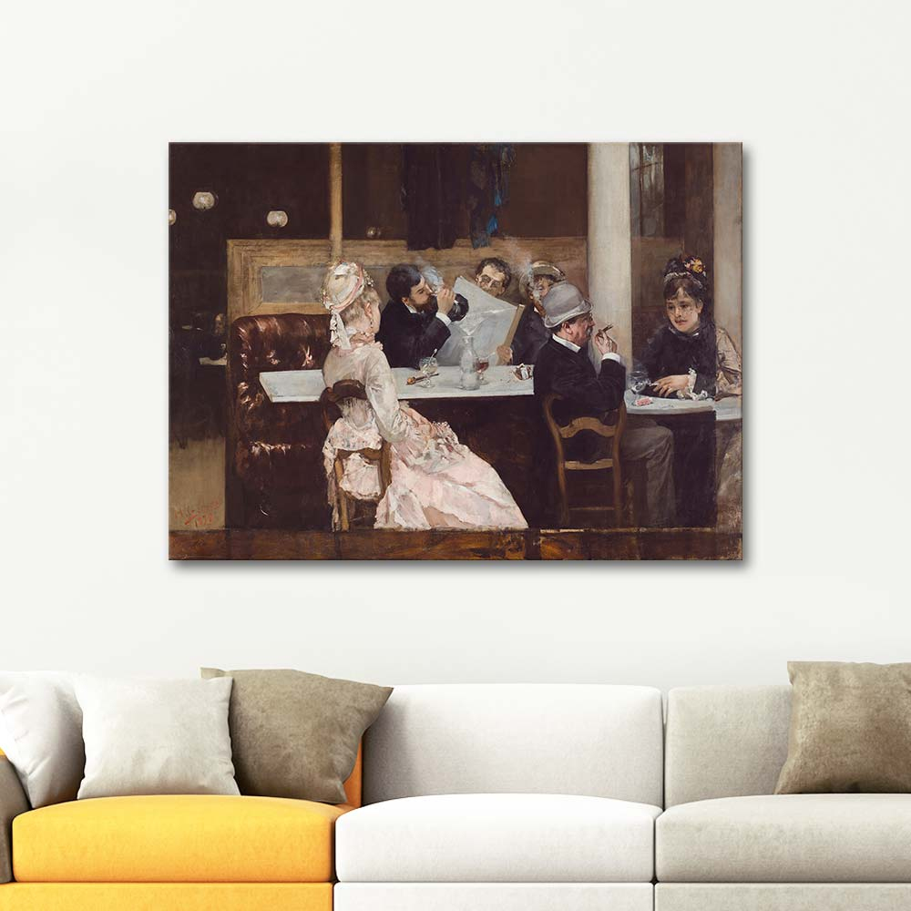 Henri Gervex Cafe Scene In Paris Art Print