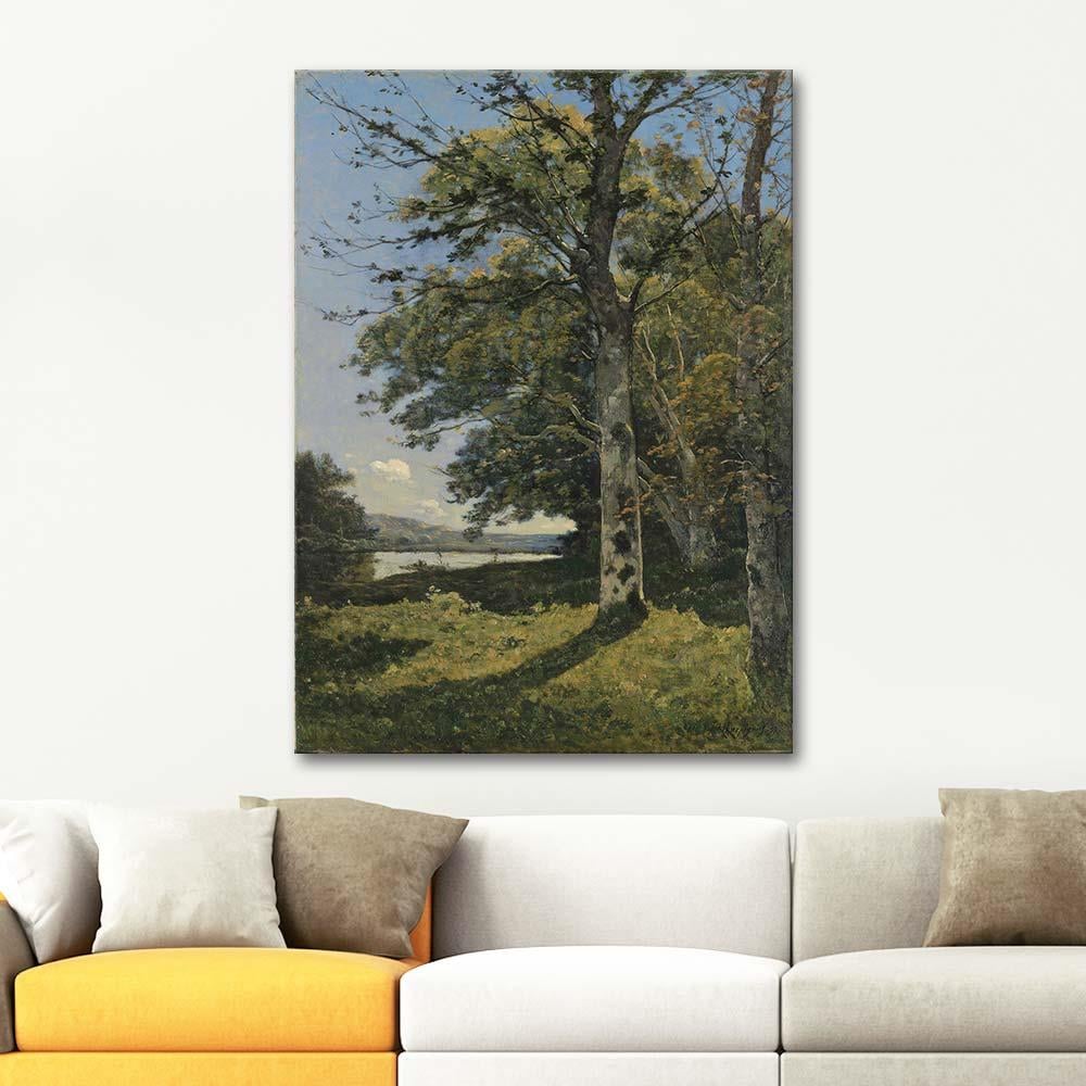 Henri Joseph Harpignies The Edges Of The Yonne Art Print