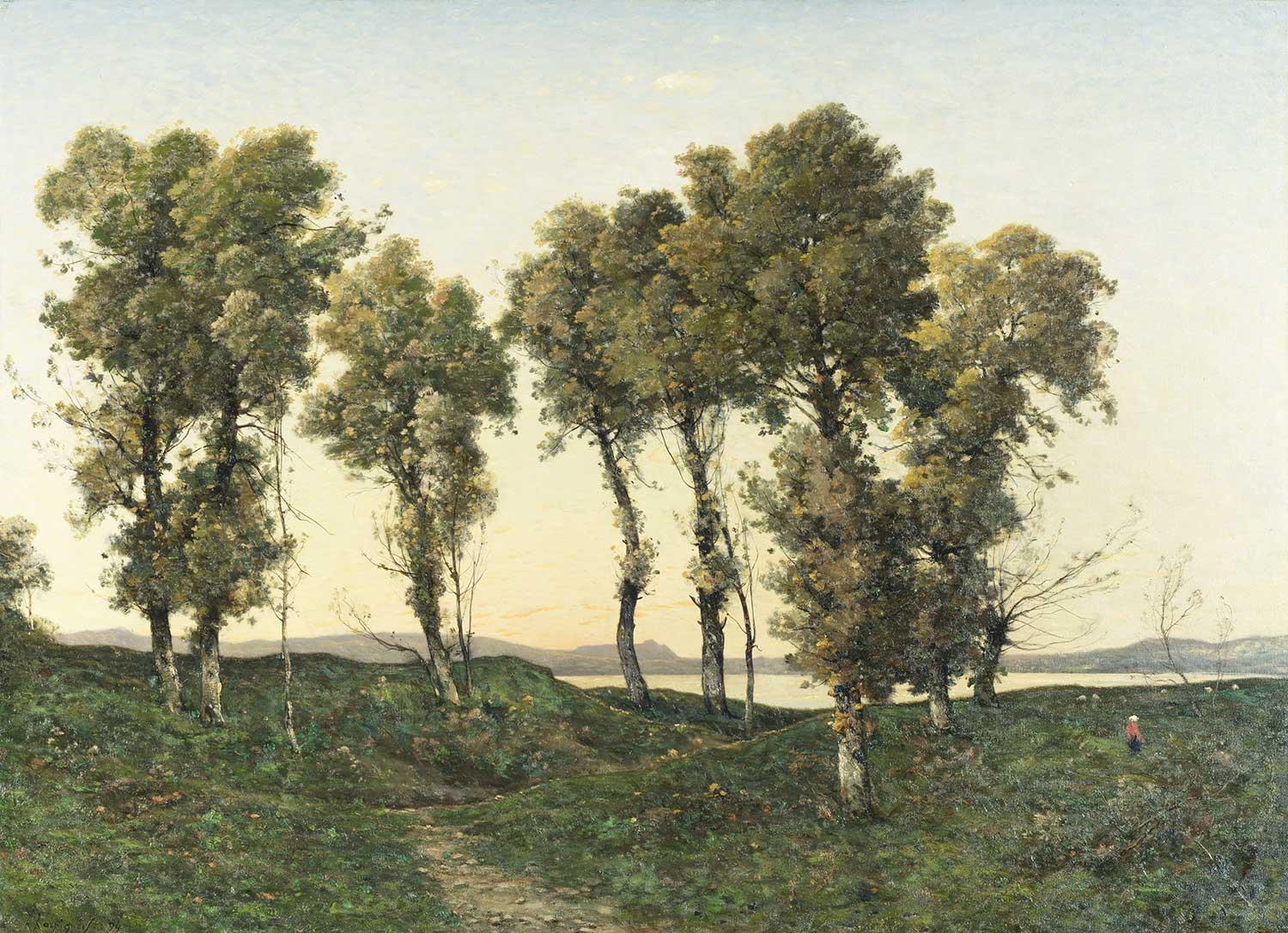 Henri Joseph Harpignies Ağaçlar Kanvas Tablo
