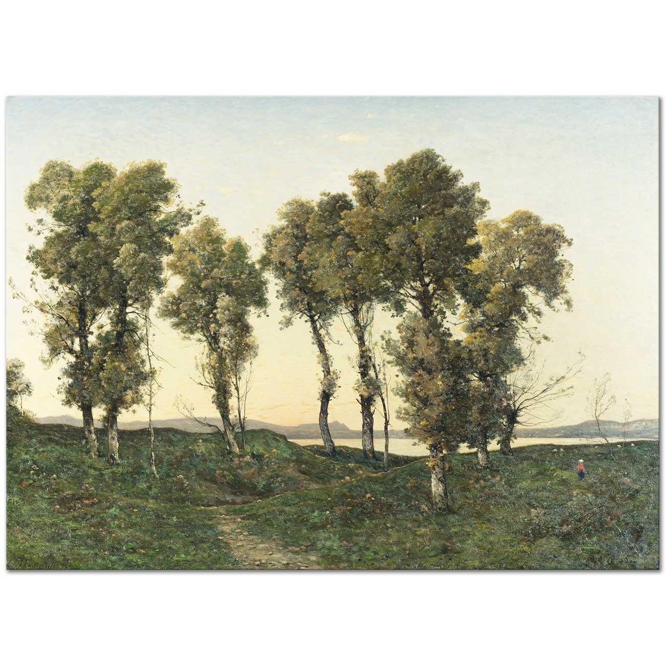 Henri Joseph Harpignies Ağaçlar Kanvas Tablo