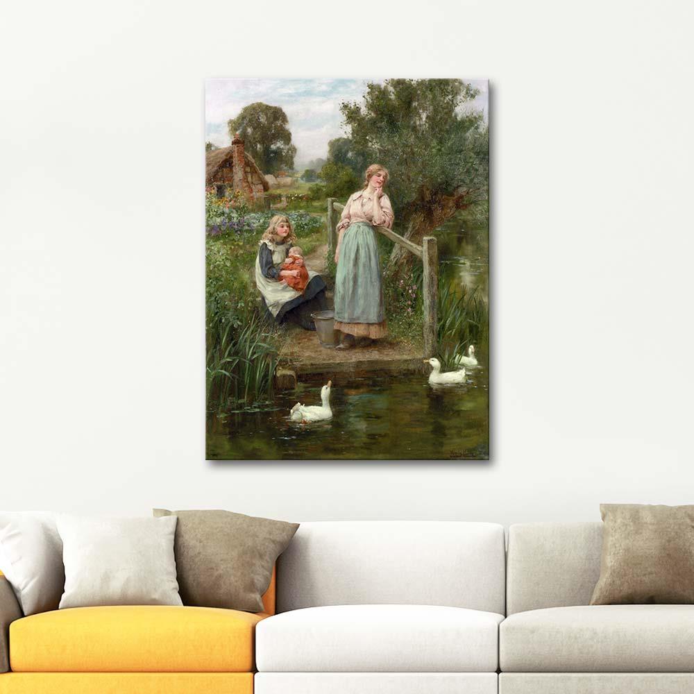 Henry John Yeend King Ördek Göletinde Kanvas Tablo