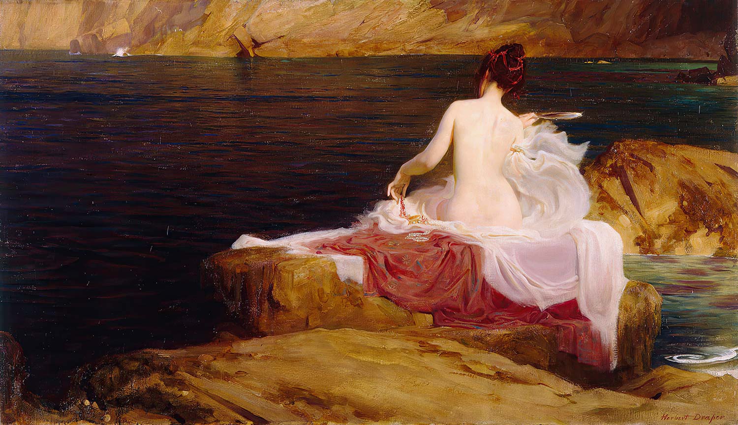 Herbert James Draper Calypso Island Art Print
