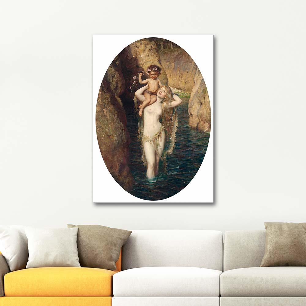 Herbert James Draper The Capture Where Land And Water Kiss Art Print