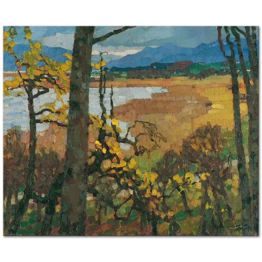 Leo Putz Chiemsee'de Sonbahar Kanvas Tablo