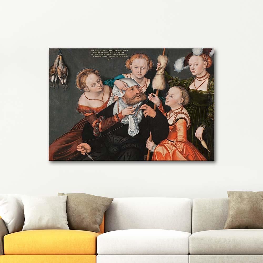 Hercules with Omphale by Lucas Cranach as Art Print