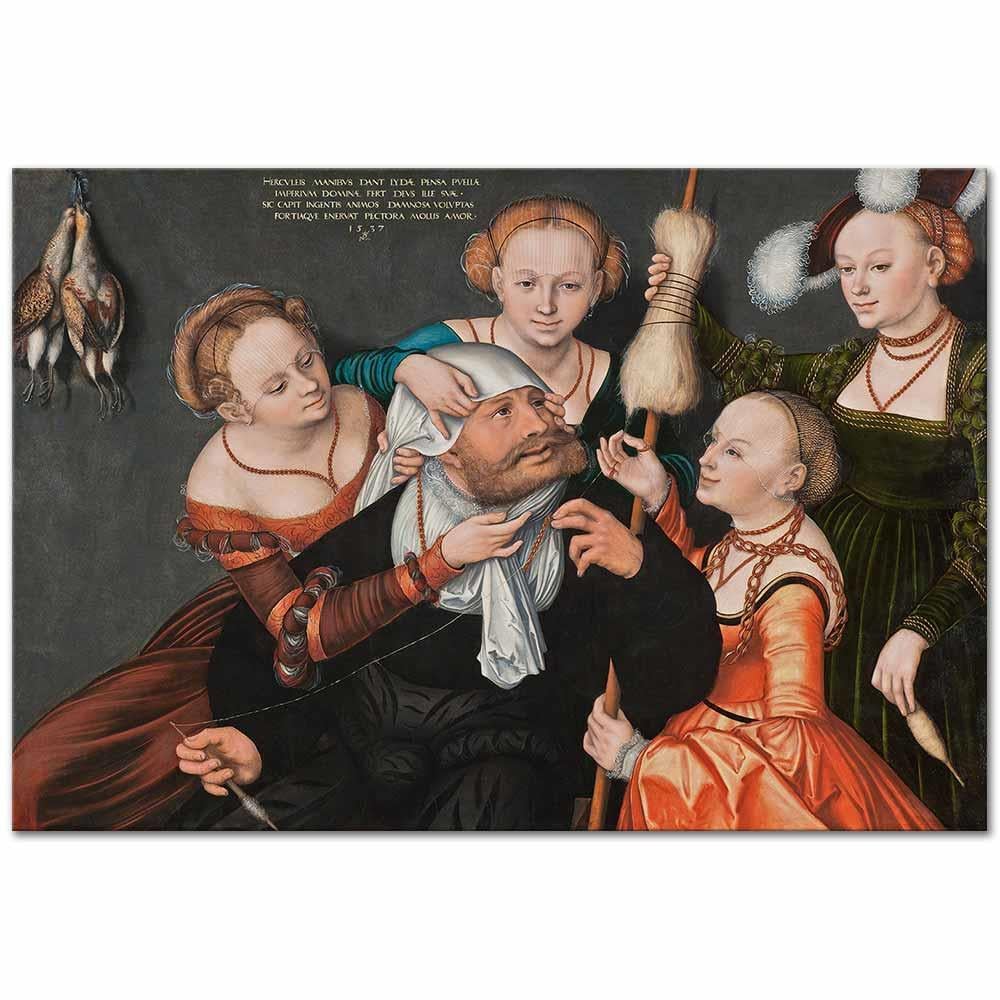 Hercules with Omphale by Lucas Cranach as Art Print