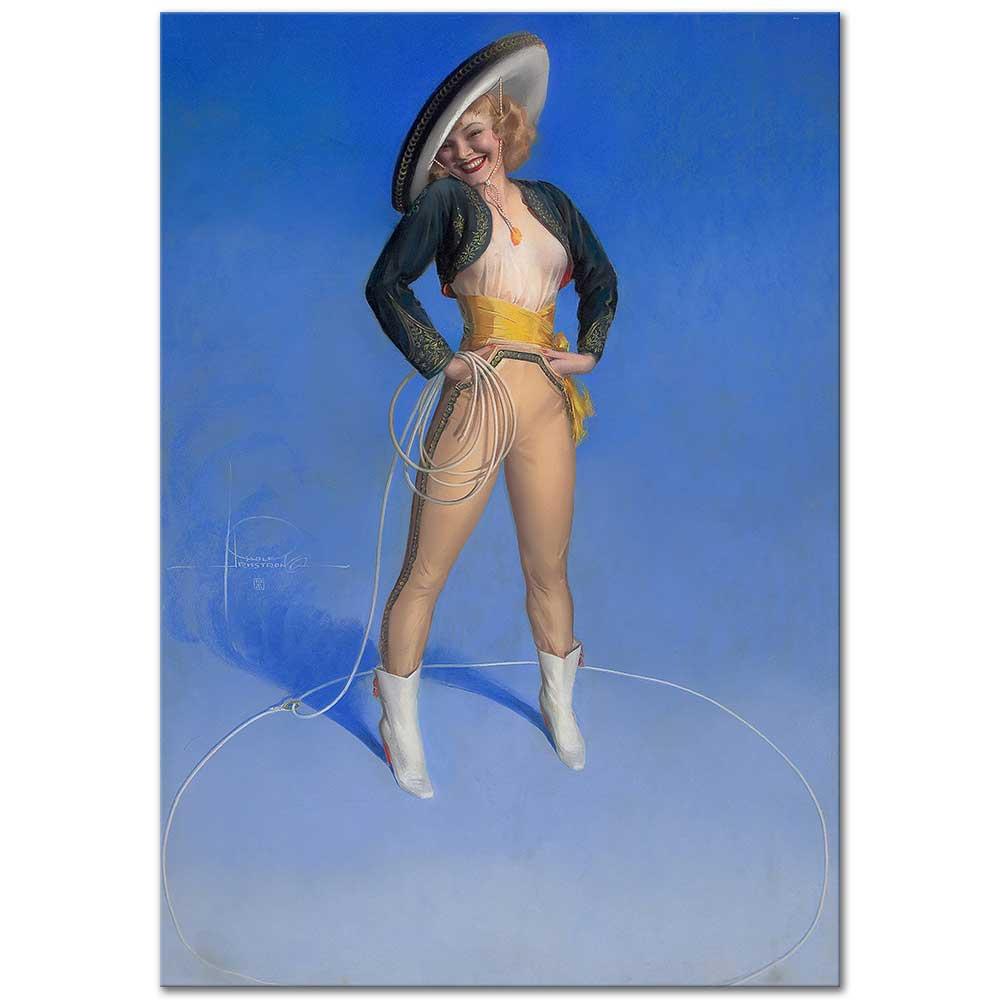 Rolf Armstrong Merhaba Komşu Kanvas Tablo