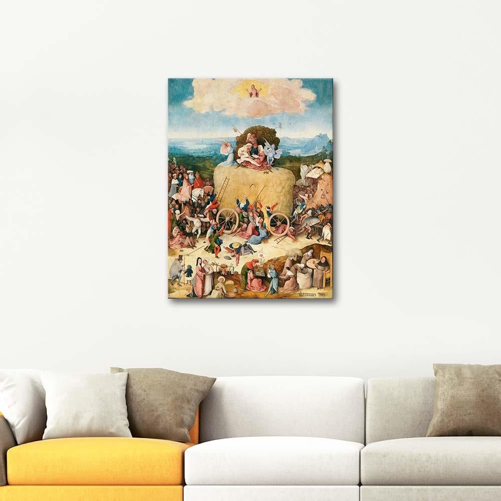 Hieronymus Bosch Samanlık Üçlüsü Orta Resim Kanvas Tablo