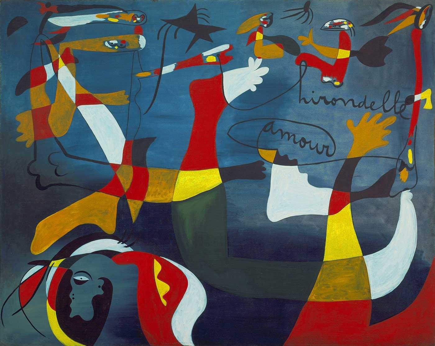 Joan Miro Kırlangıç Aşkı Kanvas Tablo