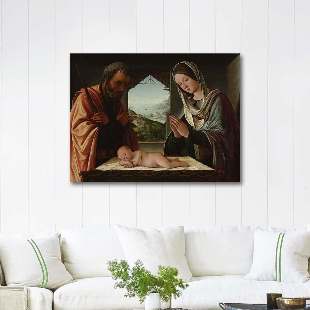 Lorenzo Costa Kutsal Aile Kanvas Tablo
