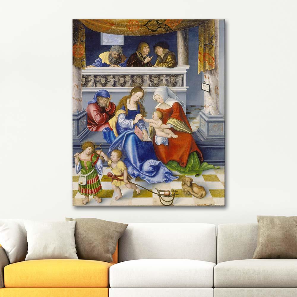 Lucas Cranach Kutsal Aile Kanvas Tablo