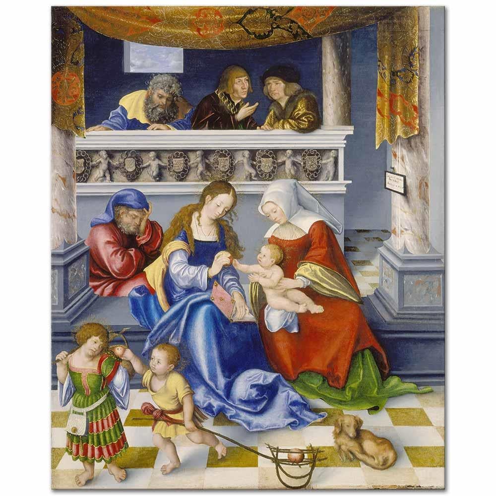 Lucas Cranach Kutsal Aile Kanvas Tablo