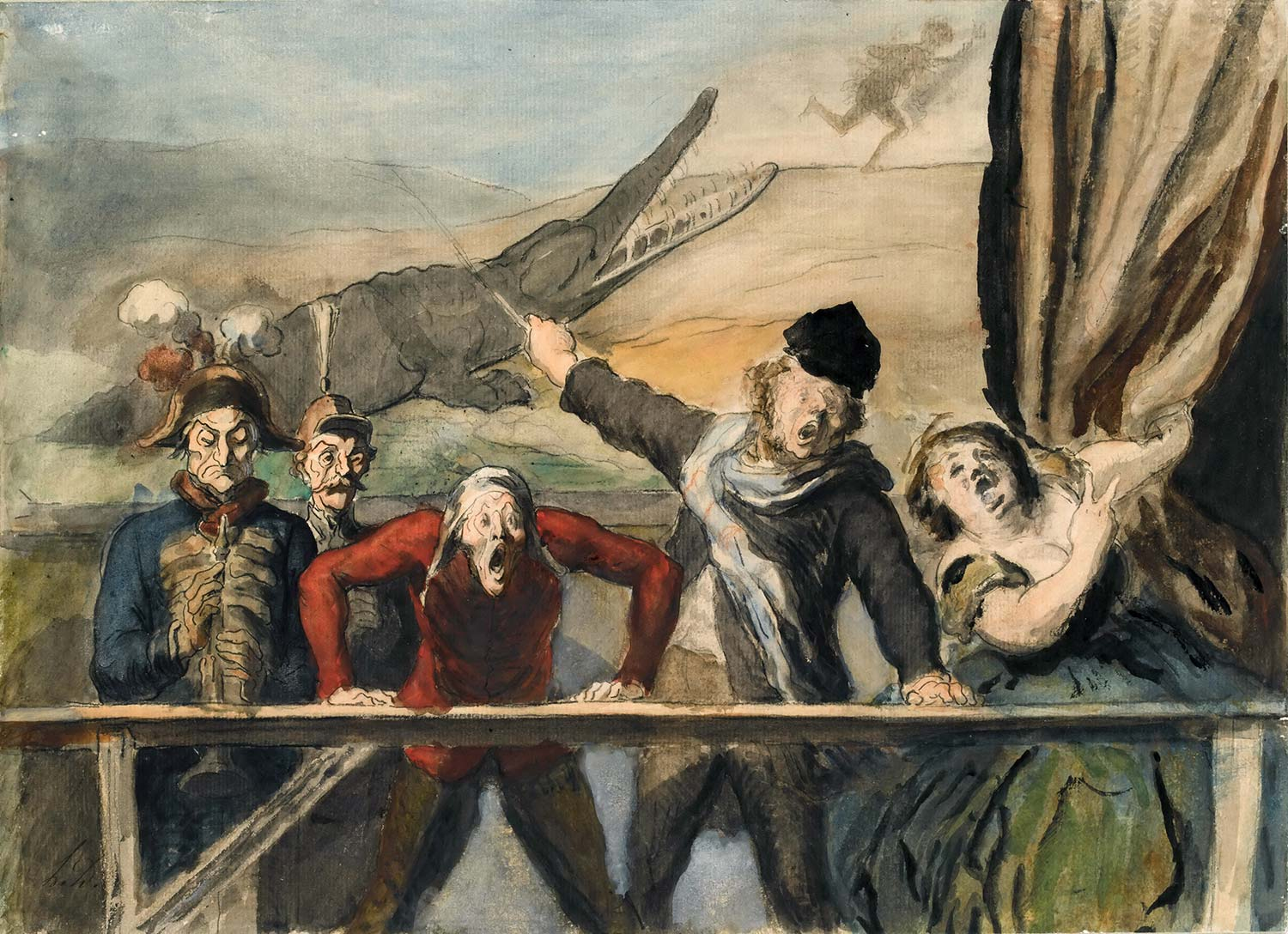 Carnival Parade by Honore Daumier