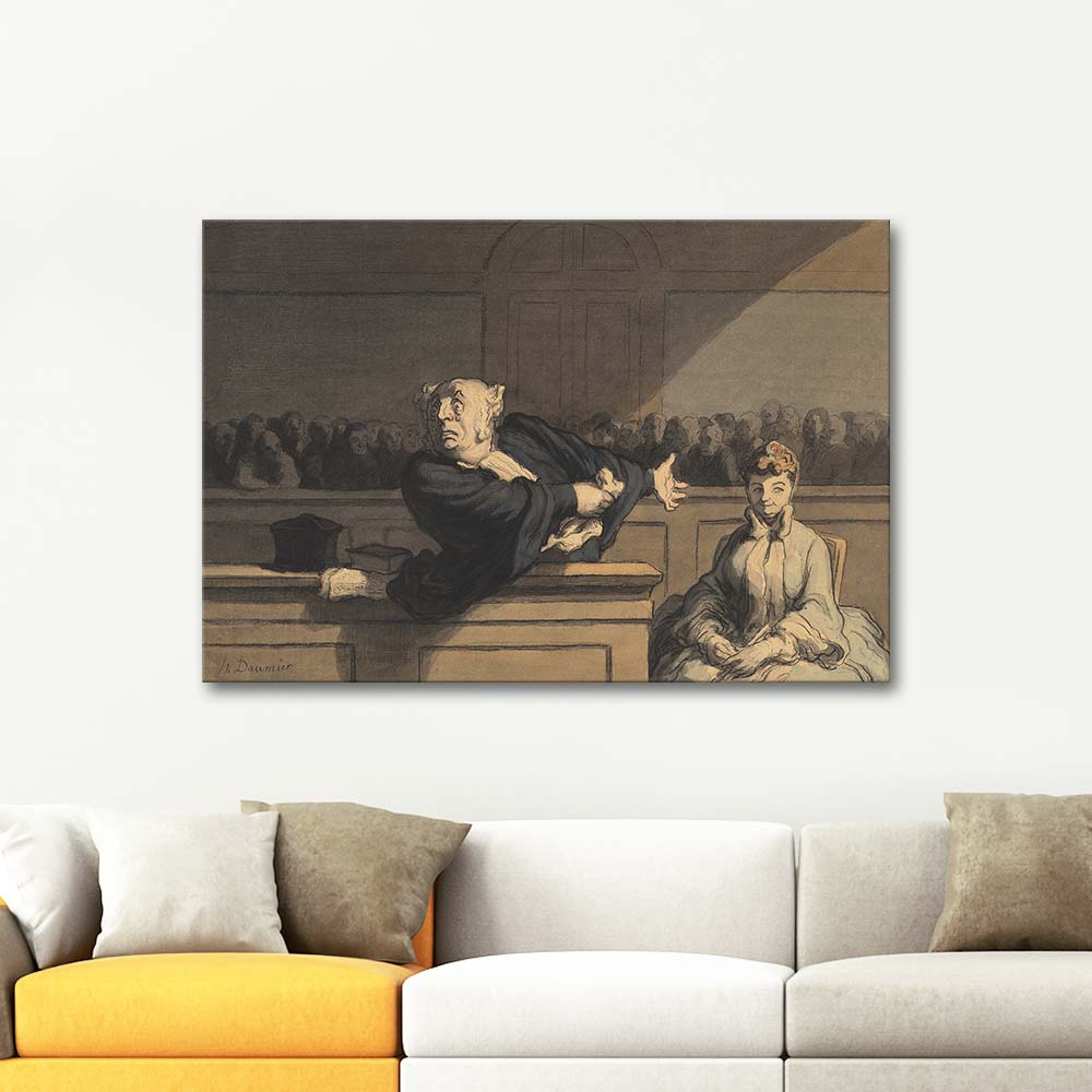 Honore Daumier Counsel For The Defence Art Print