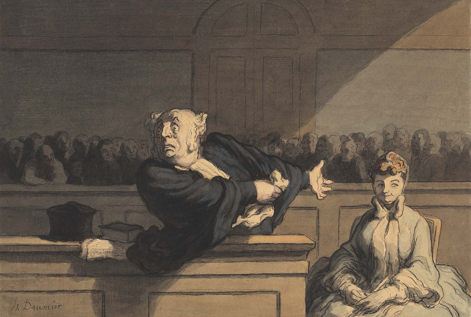Counsel For The Defence by Honore Daumier
