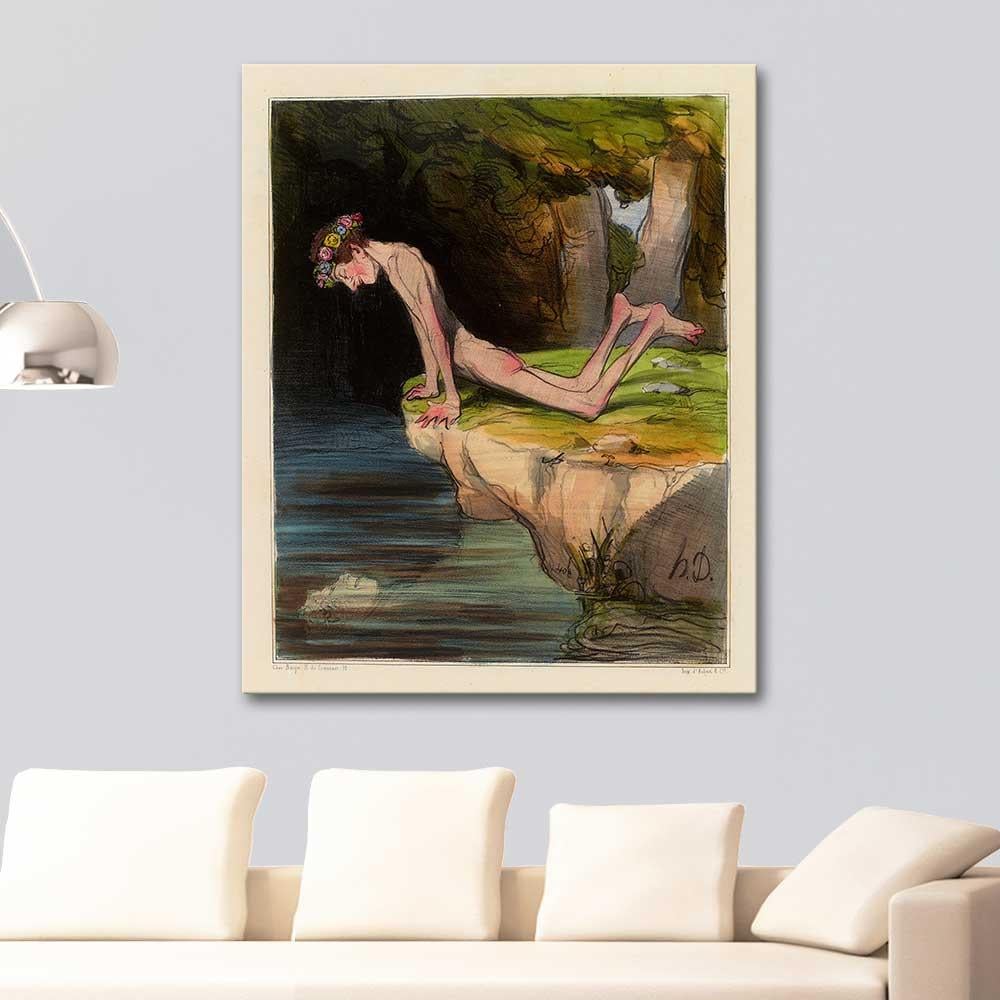 Honore Daumier Le Beau Narcisse Art Print