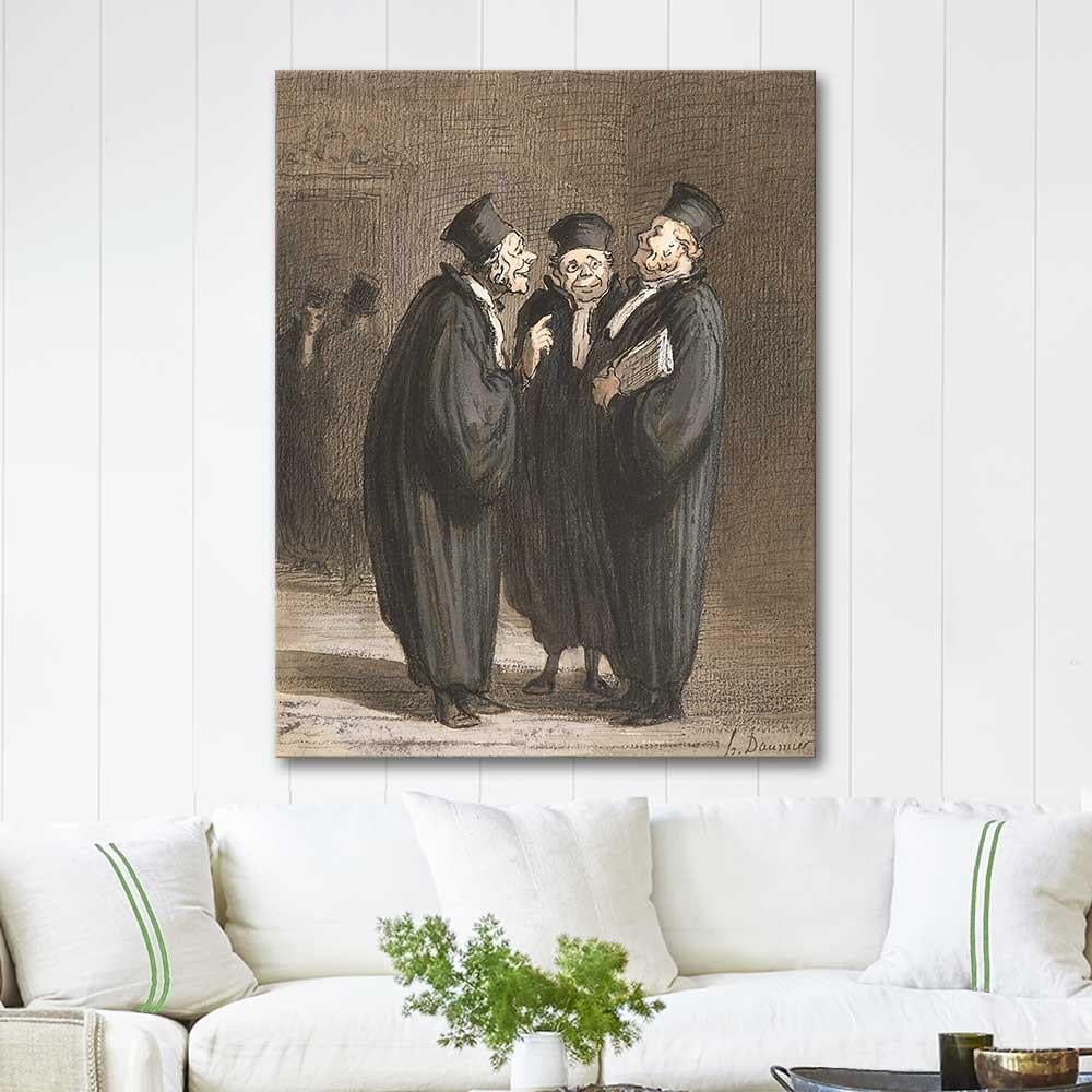 Honore Daumier Les Trois Juges Art Print